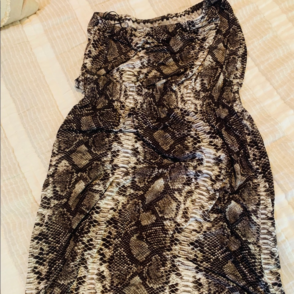 Michael Kors Strapless Dress- Crocodile Sz Med